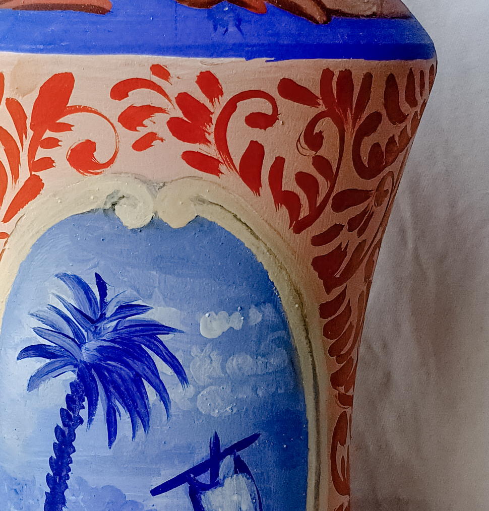 albarello terracotta pittura acrilico